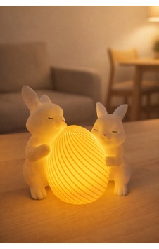 Mini Tavşan Dekor Led Li Plastik