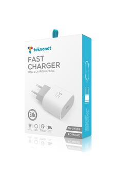 Teknonet TN-HCH09 20 W Type-C Pd 3000 mAh Şarj Adaptörü (Distribütör Garantili) Teknonet TN-HCH09 20 W Type-C Pd 3000 mAh Şarj Adaptörü (Distribütör Garantili)