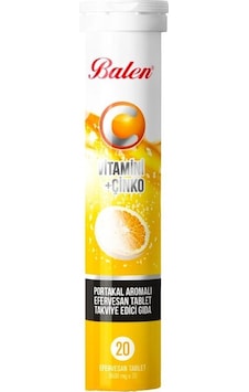 C Vitamini ve Çinko Portakal Aromalı Tablet 20 Adet C Vitamini ve Çinko Portakal Aromalı Tablet 20 Adet