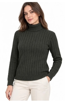 Butik İstanbul Balıkçı Yaka Tam Boğazlı Kalın Fitilli Regular Fit Triko Kazak - Haki Butik İstanbul Balıkçı Yaka Tam Boğazlı Kalın Fitilli Regular Fit Triko Kazak - Haki