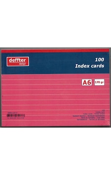 Deffter A6 Çizgili Index Kartı Pembe Deffter A6 Çizgili Index Kartı Pembe
