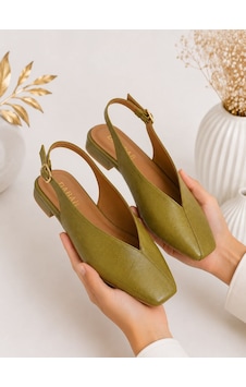 Dabab Shoes Lıvora Kadın Yağ Yeşili Kare Burun Tokalı Düz Taban Slingback Casual Babet Ayakkabı Yeşil Dabab Shoes Lıvora Kadın Yağ Yeşili Kare Burun Tokalı Düz Taban Slingback Casual Babet Ayakkabı Yeşil