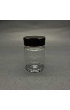 50 Cc Geniş Ağızlı Pet Şişe - Siyah Kapaklı- 50ml Plastik Numune