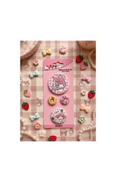 Kuromi & Hello Kitty Lisanslı 4'lü Rozet Set Çok Renkli 40732186 Kuromi & Hello Kitty Lisanslı 4'lü Rozet Set Çok Renkli 40732186