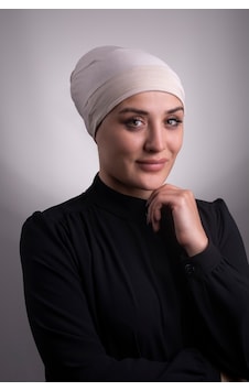 Halven Bej Arkadan Bağlamalı Iç Bone Viskon Kumaş Kaymaz Silikonlu 3002_ Bej Halven Bej Arkadan Bağlamalı Iç Bone Viskon Kumaş Kaymaz Silikonlu 3002_ Bej