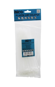 Beyaz Plastik Cırt Kelepçe Kablo Bağı Beyaz Plastik Cırt Kelepçe Kablo Bağı