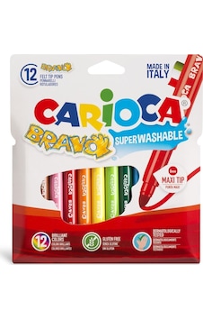 Carioca Bravo Süper Yikanabilir Keçeli Boya Kalemi 12'li Carioca Bravo Süper Yikanabilir Keçeli Boya Kalemi 12'li