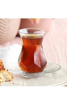 Lav 12'li Alya Çay Seti .6adet Çay Bardağı 6 Adet Çay Tabağı Şeffaf Lav 12'li Alya Çay Seti .6adet Çay Bardağı 6 Adet Çay Tabağı Şeffaf