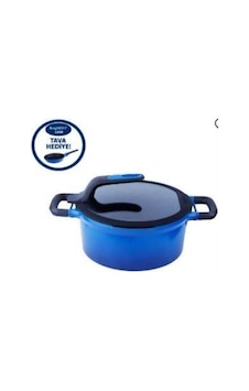 Berghoff Gem Stay Cool Derin Tencere Mavi 24 Cm Tava Hediyeli Berghoff Gem Stay Cool Derin Tencere Mavi 24 Cm Tava Hediyeli