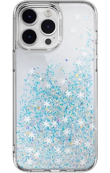 Apple Uyumlu iPhone 14 Pro Max Kılıf Parlayan Simli Şeffaf Lisanslı Switcheasy Starfield Kapak Çok Renkli
