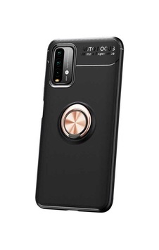 Xiaomi Redmi 9t Kılıf Zore Ravel Silikon Kapak Siyah-Rose Gold Xiaomi Redmi 9t Kılıf Zore Ravel Silikon Kapak Siyah-Rose Gold