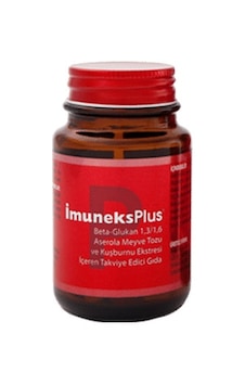 İmuneks Farma Plus® Beta Glukan (1,3/1,6), Aserola Meyve Tozu ve Kuşburnu Eki içeren Takviye Edici Gıda İmuneks Farma Plus® Beta Glukan (1,3/1,6), Aserola Meyve Tozu ve Kuşburnu Eki içeren Takviye Edici Gıda