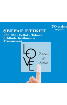 Şeffaf Söz Nişan Kına Nikah Düğün Şişe Ve Magnet Etiketi