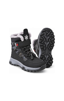 Muggo Peak İçi Kürklü Cırtlı Ve Bağcıklı Unisex Çocuk Kar Botu Siyah Muggo Peak İçi Kürklü Cırtlı Ve Bağcıklı Unisex Çocuk Kar Botu Siyah