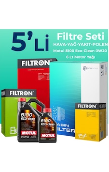 Filtron Ford Kuga 1.5 Dizel Otomatik Filtre Bakım Seti Motul Motor Yağlı (2019-2023) 5 Li Filtron Ford Kuga 1.5 Dizel Otomatik Filtre Bakım Seti Motul Motor Yağlı (2019-2023) 5 Li