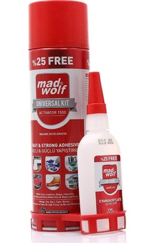Madwolf Aktivatörlü Hızlı Yapıştırıcı Seti 125g/500ml Madwolf Aktivatörlü Hızlı Yapıştırıcı Seti 125g/500ml