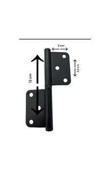 Plentiful12 Cm Siyah Yönsüz Cerman Menteşe