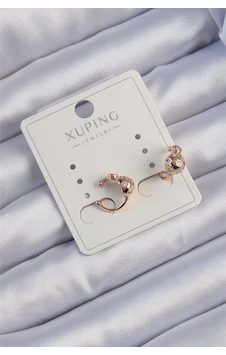 Xuping Rose Renk Zirkon Taşlı Bombeli Topçuk Earcuff Küpe Xuping Rose Renk Zirkon Taşlı Bombeli Topçuk Earcuff Küpe