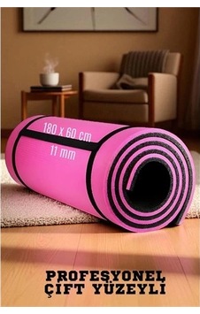 Mey İthalat Pilates Matı- Spor Matı - Yoga Matı 11 Mm Çift Taraflı Pembe Diğer