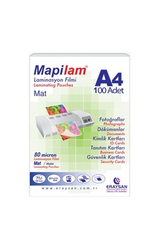 Mapilam 80 Mic.mat Laminasyon Filmi A4 100'lü Mapilam 80 Mic.mat Laminasyon Filmi A4 100'lü