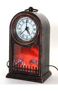 Led Işıklı Saatli Şömine Çok Renkli 77150412 Led Işıklı Saatli Şömine Çok Renkli 77150412