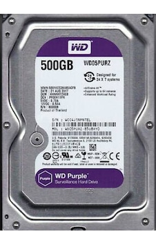 WD Purple WD05PURZ 3.5" 500 GB 5400 RPM SATA 3 HDD