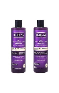 Bioblas Biotin + Kafein Saç Dökülmesine Karşı Şampuan 400 Ml 2 Adet Bioblas Biotin + Kafein Saç Dökülmesine Karşı Şampuan 400 Ml 2 Adet