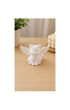 Dekoratif Sevimli Melek Kedi Figür Obje 6 X 4 Dekoratif Sevimli Melek Kedi Figür Obje 6 X 4