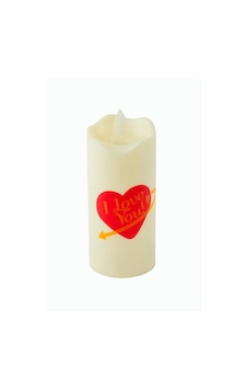 Kalp I Love You Yazılı Işıklı Mum 12 Cm Sarı Kalp I Love You Yazılı Işıklı Mum 12 Cm Sarı