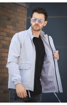 Oksit Juan Slim Fit Su İtici Bağcık Detaylı Kapüşonlu Erkek Mevsimlik Mont Yağmurluk Gri Oksit Juan Slim Fit Su İtici Bağcık Detaylı Kapüşonlu Erkek Mevsimlik Mont Yağmurluk Gri