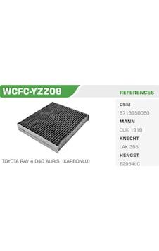 WINKEL WCFC-YZZ08 Polen Filtresi Corolla Uyumlu 07-11 Auris 07-11 Yaris 06-11 Rav4 06-11 LandCruiser 08- Hilux 08- / Range Rover 12- WINKEL WCFC-YZZ08 Polen Filtresi Corolla Uyumlu 07-11 Auris 07-11 Yaris 06-11 Rav4 06-11 LandCruiser 08- Hilux 08- / Range Rover 12-