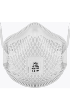 Mfa S-267v Premium Ffp2 Nr D Ventilli Beyaz Maske Plastik Kafesli, Klipssiz Konik Tasarım Mfa S-267v Premium Ffp2 Nr D Ventilli Beyaz Maske Plastik Kafesli, Klipssiz Konik Tasarım