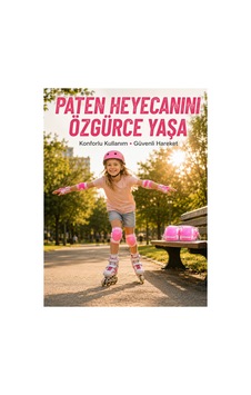 Pembe Çocuk Kaykay Paten Scooter Bisiklet Koruyucu Dizlik Pembe Pembe