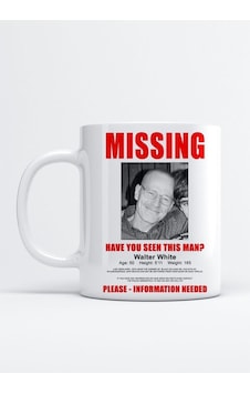 Breaking Bad Walter White Missing Kupa Bardak Beyaz Breaking Bad Walter White Missing Kupa Bardak Beyaz