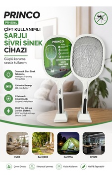 Çift Kullanımlı Şarjlı Sivri Sinek Öldürücü Cihazı Çift Kullanımlı Şarjlı Sivri Sinek Öldürücü Cihazı