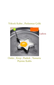 Paslanmaz Çelik Yıldız Şekilli Kızartma Kalıbı Yumurta Omlet Krep Pankek Pancake Pişirme Kalıbı Çok Renkli Paslanmaz Çelik Yıldız Şekilli Kızartma Kalıbı Yumurta Omlet Krep Pankek Pancake Pişirme Kalıbı Çok Renkli