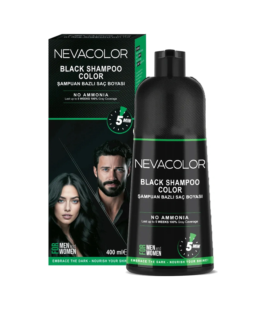 Neva Color Şampuan Bazlı Saç Boyası Black 400 Ml Neva Color Şampuan Bazlı Saç Boyası Black 400 Ml