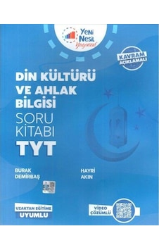 Yeni Nesil Yayınları Tyt Din Kültürü ve Ahlak Bilgisi Soru  Kitabı