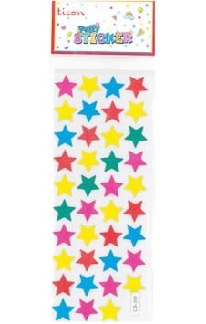 Ticon Sticker Renkli Kabartma Yıldız Cb-351