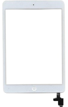 Apple Uyumlu iPad Mini 1 A1455 Butonlu Dokunmatik Beyaz Apple Uyumlu iPad Mini 1 A1455 Butonlu Dokunmatik Beyaz