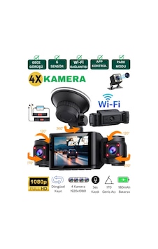Cc40 Wifi Full Hd Türkçe 4 Kameralı Araç Içi Güvenlik Kamerası Park Modu Gece Görüşlü Dashcam - 731476385 Cc40 Wifi Full Hd Türkçe 4 Kameralı Araç Içi Güvenlik Kamerası Park Modu Gece Görüşlü Dashcam - 731476385