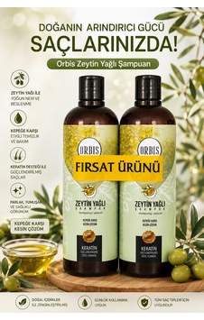 Orbis Zeytin Yağlı Kepeğe Karşı Keratin Şampuan 2 x 700 ML Orbis Zeytin Yağlı Kepeğe Karşı Keratin Şampuan 2 x 700 ML