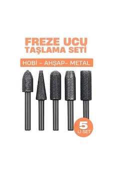 Zenvac Freze Ucu Taşlama Seti Profesyonel Çelik Rotary Burr Seti 5'li Metal İşleme Uçları 722468 Zenvac29