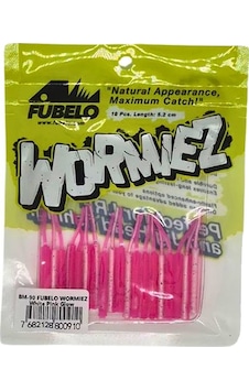 Fubelo Wormiez 5.2cm 18 Adet Lrf Silikonu White Pink Glow Fubelo Wormiez 5.2cm 18 Adet Lrf Silikonu White Pink Glow