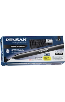 Pensan Keçeli Boya Kalemi Ofis Tipi Siyah 3003 10Lu Paket Pensan Keçeli Boya Kalemi Ofis Tipi Siyah 3003 10Lu Paket