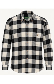 Classics Men Regular Fit Erkek Kışlık Hakiki Oduncu Gömleği Beyaz