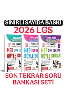 Sinan Kuzucu 2026 Lgs Son Tekrar Sözel Sayısal Bölüm Soru Bankası Seti 3 Kitap Sinan Kuzucu 2026 Lgs Son Tekrar Sözel Sayısal Bölüm Soru Bankası Seti 3 Kitap