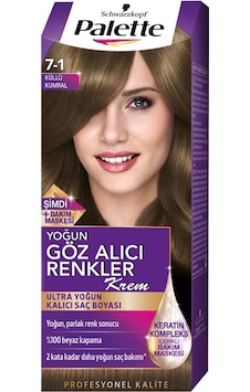 Palette Natural Göz Alıcı Renkler Saç Boyası 7 - 1 Küllü Kumral Palette Natural Göz Alıcı Renkler Saç Boyası 7 - 1 Küllü Kumral