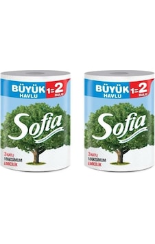 Sofia - Kağıt Dev Havlu Büyük - 2 Rulo Sofia - Kağıt Dev Havlu Büyük - 2 Rulo