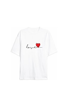 Freedom Storee 14 Şubat Tişört Sevgililer Günü İçin Özel Tasarım Love Baskılı T-shirt - Beyaz Çok Renkli Freedom Storee 14 Şubat Tişört Sevgililer Günü İçin Özel Tasarım Love Baskılı T-shirt - Beyaz Çok Renkli